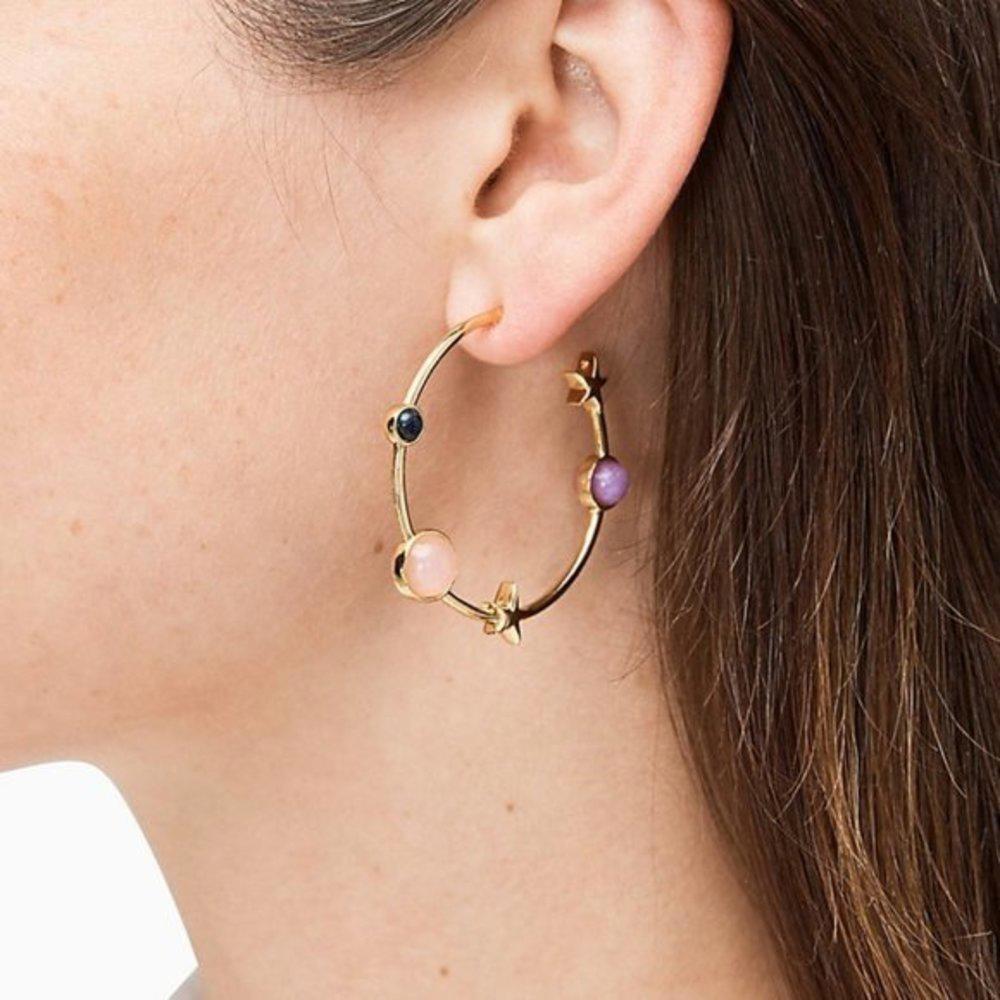 Kate Spade On the Rocks Hoops Earrings - Picture 9 of 13